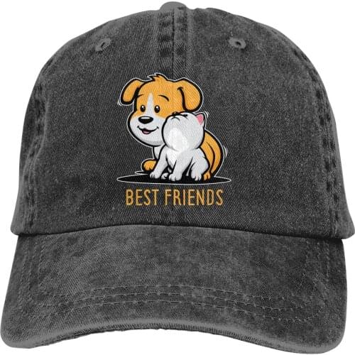 Cat Lover Dog Dog Lover Friend Kawaii Kittens Pet Puppies Baseball Cap cowboy hat Peaked cap Cowboy Bebop Hats Men and women hat