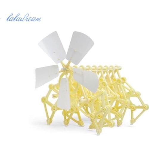 DIY 3D Puzzle wind power toy Walker Powered Walking Assembly Model Kits Robot Toys handmade Science experiment Toy