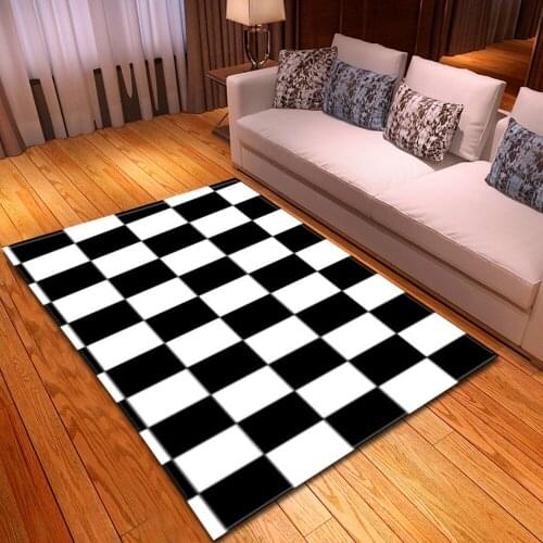Geometric Living Room Rugs Decorative Bedroom Kids Room Floor Mats Home Balcony Bedside Carpett Non-Slip Childrens Large 3D