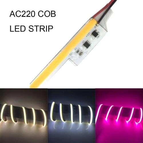 ZZEL Driverless Flexible COB LED Strip Lamp 12W/M 288LED/M White/Warm /Full Spectrum Color For Growing Light Uniform Lumens
