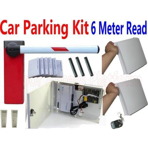 Car Parking kit Barrier gate Car Entrance+Exit Automatic 0- 6 meter Card reading distance UHF RFID Card+ABS tag+Windows Sticker