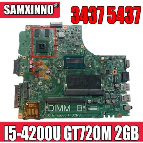 Akemy For DELL Inspiron 3437 5437 Laptop Motherboard CN-0YFV4C YFV4C SR170 I5-4200u GT 720M 2GB DOE40-HSW 12314-1 Mainboard