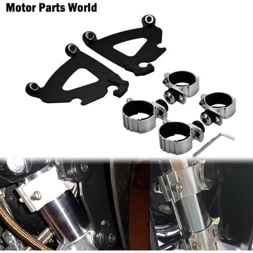 Motorcycle 49mm Fork Bracket Gauntlet Headlight Fairing Trigger Lock Mount For Harley Dyna Super Glide FXD 2006-2010 Street Bob