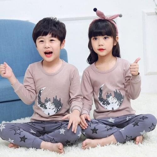 2020 Winter Children Pajamas Unicorn Animal Cartoon Sleepwear Kids Clothes Set Winter Pyjamas Kids Baby Sleepwear For Boys Girls