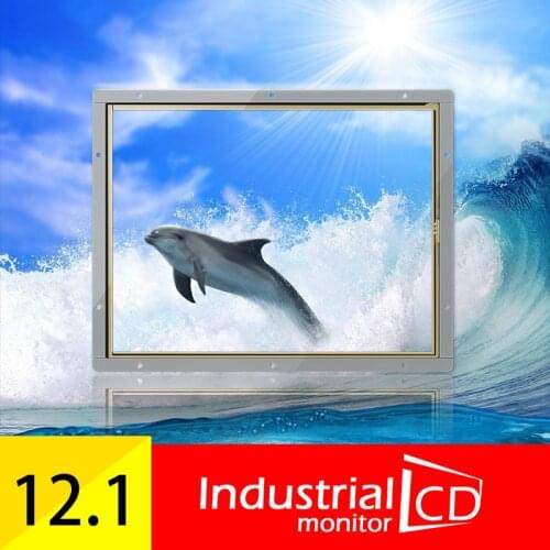 Open Frame 12.1 inch Industrial LCD Screen Monitor 12" 1400*1050 Metal Case PC Computer Monitor Embedded installation