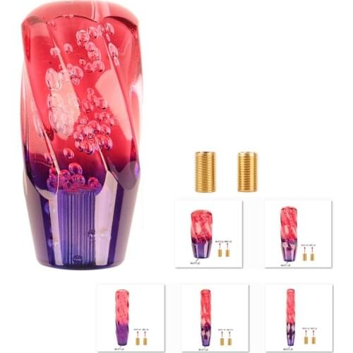 10 15 20 25 30cm Car Pink Purple Crystal Resin Gear Shift Knob Bubble AT MT Auto Manual Stick Gear Shifter Stick Gear Shift Knob