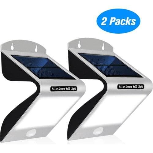 Solar Lights PIR Motion Sensor Wall Lights IP65 Waterproof Sensor Activated Auto On/Off Outdoor Garden lamp