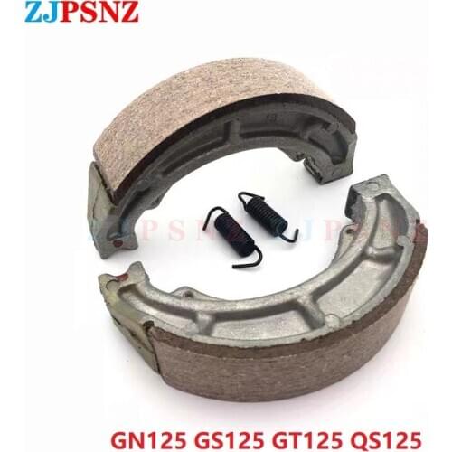 Motorcycle Brake Shoes GN125 GS125 GT125 QS125 With Springs Rear Wheel Brake Shoe Drum Brake Shoes Sets Brake Parts