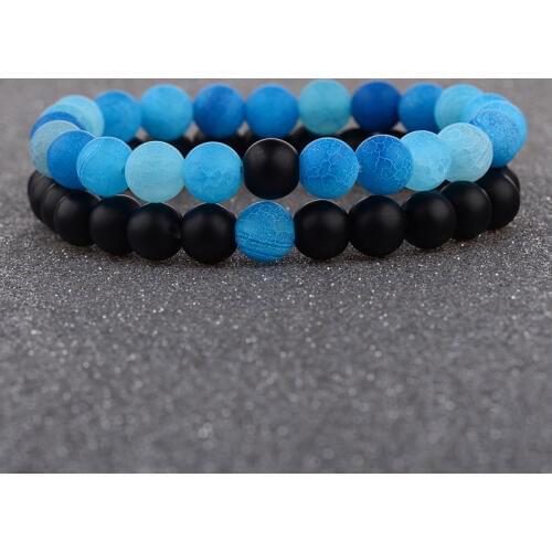 7 Style Charm Couples Vintage Bracelet Women Men Fashion Natural Stone Yin Yang Beaded Bracelets 8mm Yoga Jewelry