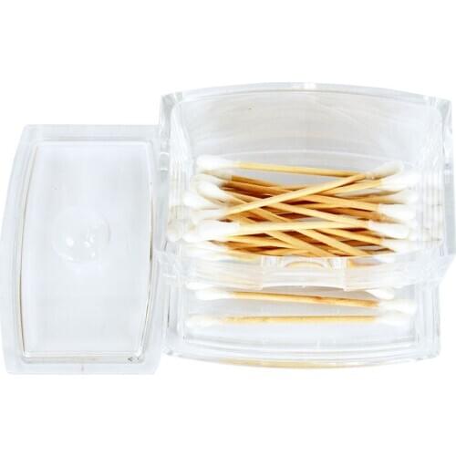 High quality Holder Organizer Dispenser Cotton Box Acrylic Storage Q-Tip Swab/Bud Container