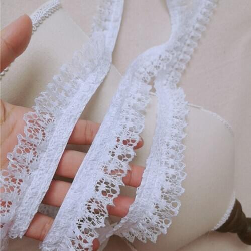 1Yard High Quality Lace Fabric Craft Supplies 3cm Embroidery Ribbon Lace Guipure Sewing Trimmings Dress Decoration dentelle KQ28