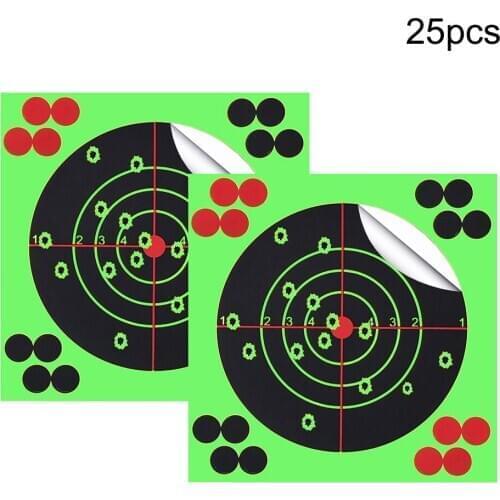 10/25pcs Shooting Targets Paper Stickers Self-Adhesive Splash Flower Paper Target for Rifle Practice Target Shooting Stickers