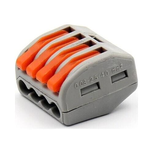 10pcs PCT-214 4Pin Universal Compact Fast Wire Wiring Connector mini wire connector Conductors Terminal Block