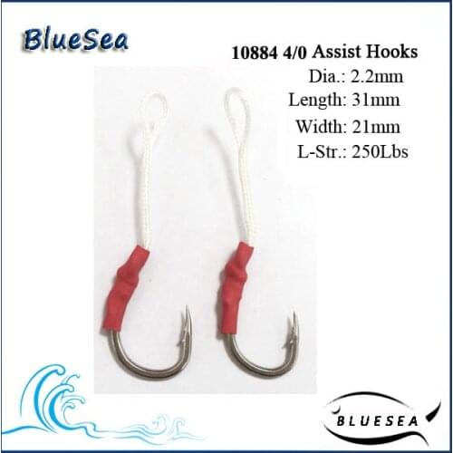 10884 4/0 *15 Pcs/Pack Stainless Steel Jigging Assist Hooks Jig Assist Hooks