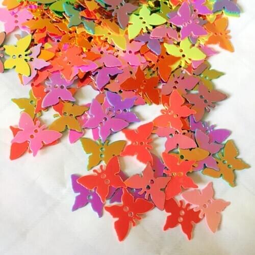2000pcs 12*17mm 2 holes butterfly sequins, hand-stitched patches riverdale south side scrapbook wedding decorations -C35A*5