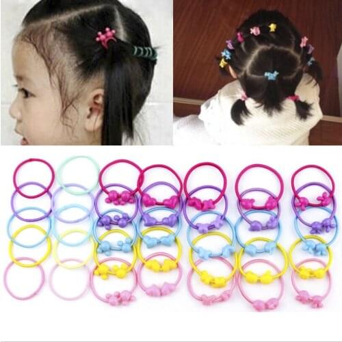 50pcs/lot Elastic Hairband For Girls Colour Colorful Hair Accessories Headwear Rubber Bands Ponytail Holders Tie Gum Hairband