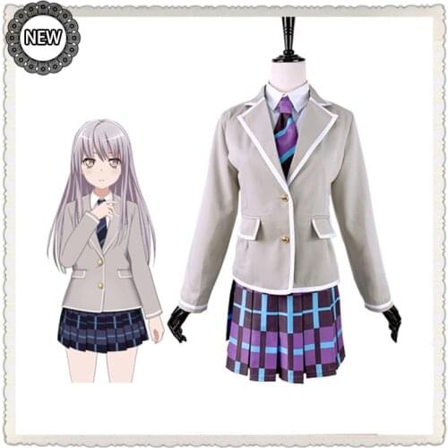 Anime BanG Dream! Cosplay costumes School Uniform Shirasagi Chisato Uniform Minato yukina Dress uniform skirt/shirt/Tie/coat