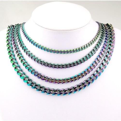 Punk Hip Hip glow link chain Symphony grunge decorative diy for keychain necklace jeans clothes accessories jewelry; 3~16mm