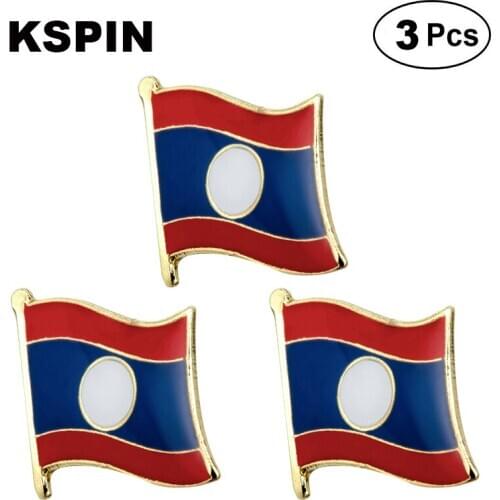Laos Lapel Pin Brooches Pins Flag badge Brooch Badges