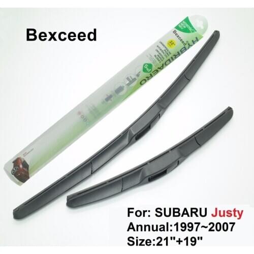 Hybrid Wiper Blade for Subaru Justy 21"+19" Bexceed of Car Windshield Windscreen 1997 1998 1999 2000 2001 2002 2003