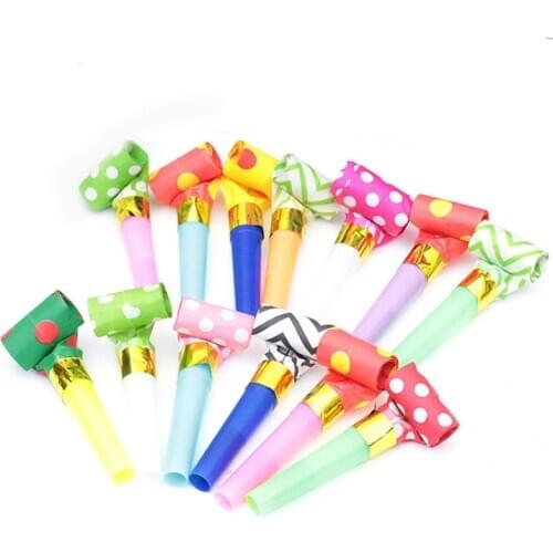 25Pcs Party Noice Maker Toys Kid Birthday Party Favors Decoration Supplies Small Party Horn Toys Whistle Blowing Dragon 2021