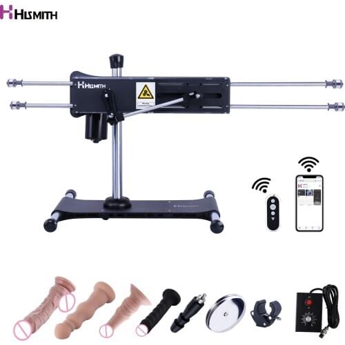 Hismith Intelligent APP Remote Control Sex Machine KlicLok System High silicone dildo Quiet Double-Headed Thrusting Love Machine