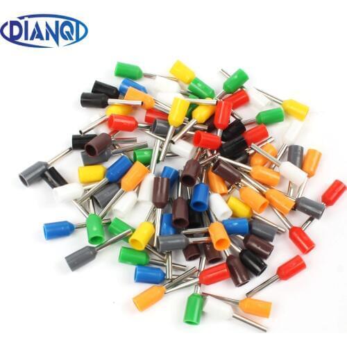 DIANQI E0508 Tube insulating Insulated terminals 0.5MM2 Cable Wire Connector Insulating Crimp Terminal 100PCS/Pack Connector E