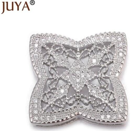 JUYA Jewelry Making Supplies Flower Charm Connector Accessories For DIY Bracelets Necklaces Earrings Components