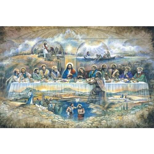 Jesus' Last Supper Dinner Diamond Embroidery Rhinestone of Picture,5D Diy Diamond Painting Cross Stitch Mosaic Set Decor 3D Art