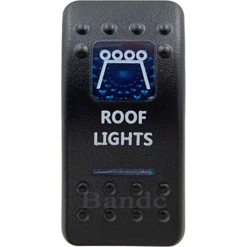 Cap Only！Car Boat RV ROOF LIGHTS Rocker Switch Cover Cap Blue Window Labeled Control Cap Accessories