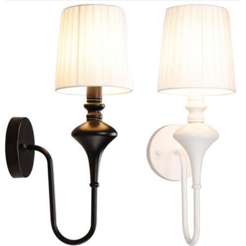 Wrought Iron Wall Sconces Living Room Lights Bedroom Bedside Lamp LED Wall Lamp Sconce in the Hallway Balcony Aisle Stairs Light