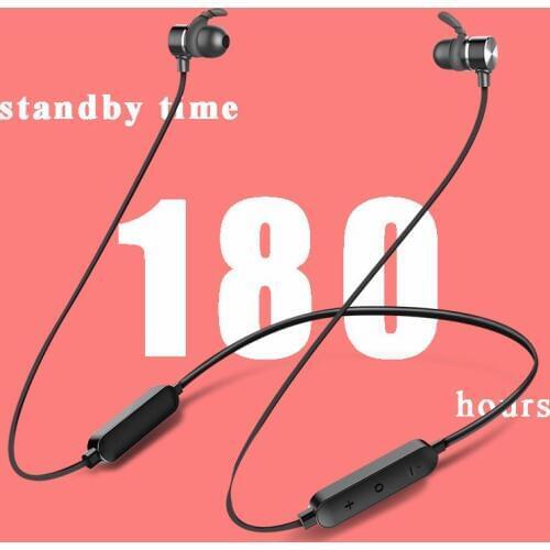 H8 Magnetic Wireless Bluetooth Earphone 3D Stereo Bass Music Headphone Neckband sport In-ear Headset with Mic for Xiaomi Huawei