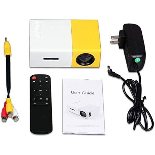 Mini Projector YG300 Portable Full Color LED LCD Video Projector for Children Present Video TV Movie,Outdoor Entertainment