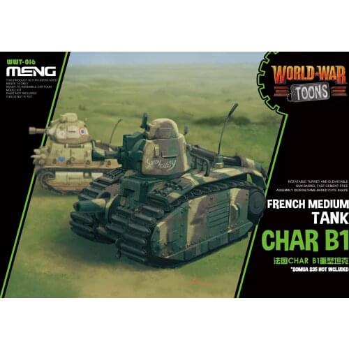 Meng&Studio Roqovan Model WWT-016 CHAR B1 FRENCH MEDIUM TANK WORLD WAR TOONS