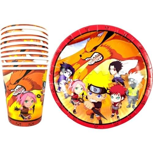 60pcs/lot Ninja Theme Tableware Set Baby Shower Decorate Cups Plates Boys Kids Favors Birthday Events Party Dishes Glass