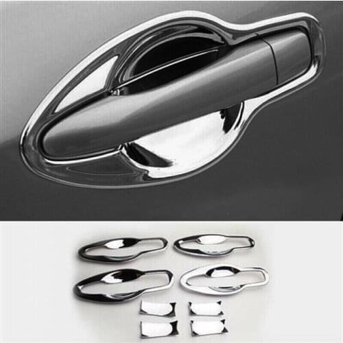 ABS Chrome For Nissan Qashqai J11 2015 2016 2017 2018 Accessories Car Exterior Door Protector Handle Bowl Cover Trim Car Styling