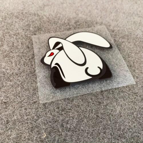 Evil Red Eyes Rabbit Car Styling Decals Motorcycle Cartoon Animal Sticker