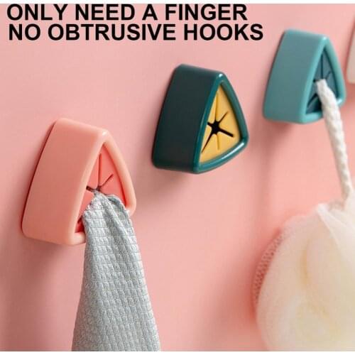 4Pcs/Set Wall Mount Towel Holder Plug Design ABS Punch-free Multi-use Tower Hook Kitchen And Bathroom Storage Tools