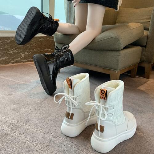 2021 New Snow Boots Winter Female Boots Thick Plush Waterproof Non-slip Thigh High Boots Fashion Warm Fur Woman Winter Shoes