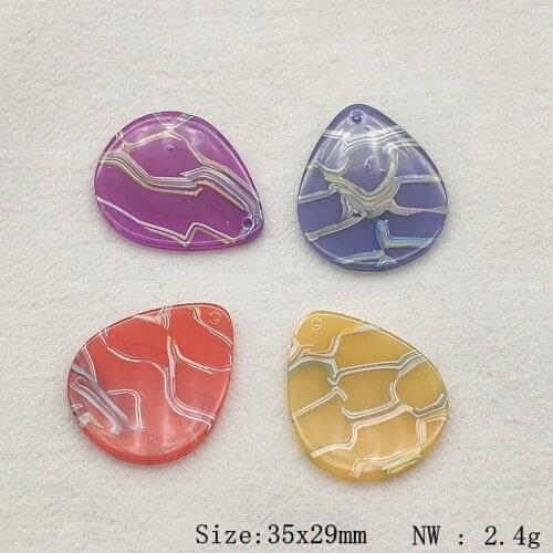 New Arrival! 35x29mm 50pcs Mix Color Pendants Drop Shape Charm for Necklace Earrings DIY Parts,Jewelry Findings & Components