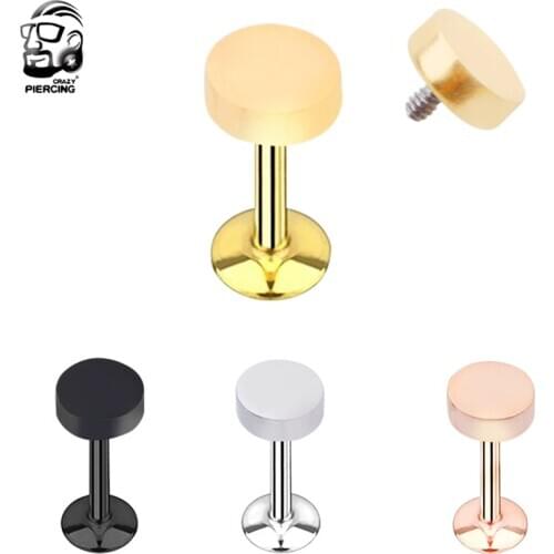 New Product Ear Piercing Lip Body Labret Cartilage Helix Tragus Round Barbell Bar Earrings Surgical Steel Ear Studs Piercing