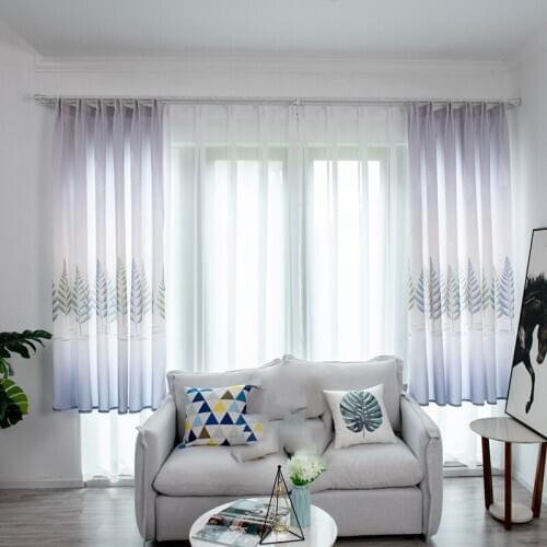 Window Living Room Bedroom Kitchen Curtains Drapes Leaf Tree Print Curtain Home Textiles Multicolor Polyester Curtains