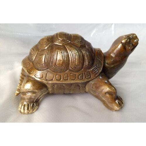 The present (the turtle) of the bronze coffee wild animal statues in ancient China