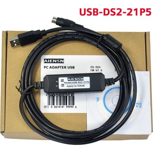 Suitable for Xinje servo drive DS2-21P5 debugging line USB port communication download data line programming cable