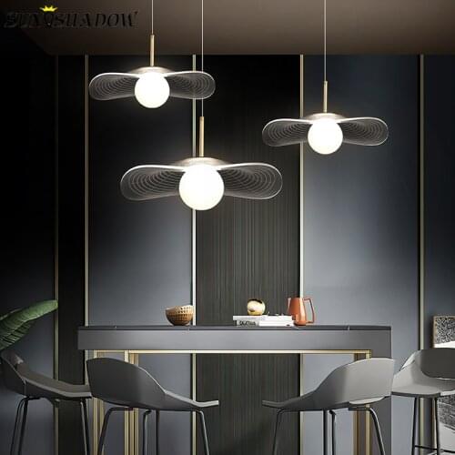 Fixture Led Pendant Light Modern Home New Pendant Lamp Gold Frame For Dining Room Kitchen Living Room Bedroom 110v 220v Lustre