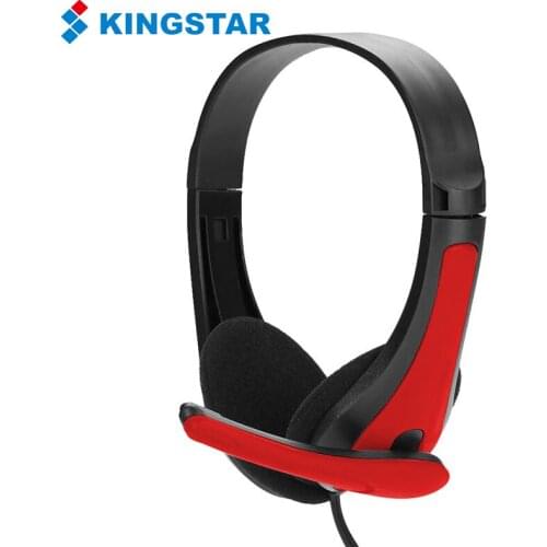 KINGSTAR Wired Headset With Microphone 3.5mm Jack Headphone Gaming Headset Over Ear Stereo For PC Laptop Computer Single-Hole