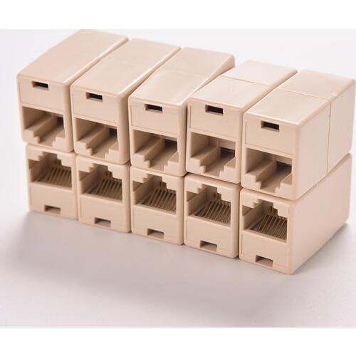 5pcs Ethernet Network LAN Cable Joiner Extender Plug Universal RJ45 Cat5 8P8C Socket Connector Coupler For Extension Broadband