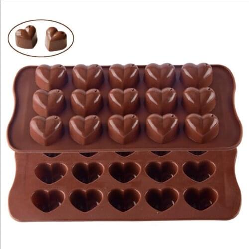 Silicone DIY 3D Heart Form Mold Cake Decorating Heart Shape Mould Ice Cube Chocolate Soap Jelly Tray Kitchen Baking Tool