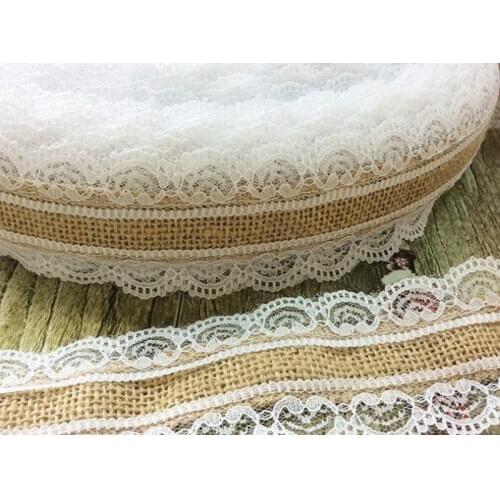 Wedding Banquet Decorative Lace Burlap Chair Sash Packing Decoration