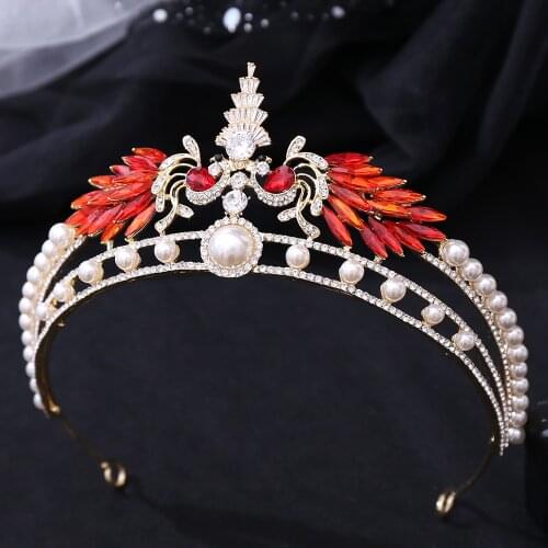 Women Wedding Tiara European Style Zircon Tiara Double Peacock Set With Diamond Luxury Bride Wedding Tiara Birth Hair Ornaments